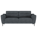 Oberle - 2 Piece Upholstered Sofa Set With Pocket Coil Seating - Charcoal