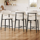 Counter Height Bar Stools Set of 2 with Curved Backrest