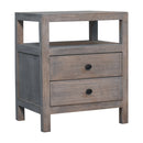 Acid Wash 2-Drawer Open Bedside Table