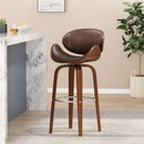 Lumos Mid Century Modern Upholstered Swivel Barstool by HouseOfZazla