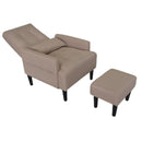 Living Room Sofa Single Chair And Ottoman, Modern Multi-Function Fabric Living Room Sofa Lounge Chair Bed And Stool. Soft Leisure Single Chair Adjustable Into 5 Angles With Sofa Bed by HouseOfZazla