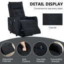 Black Chenille Single Motor Power Lift Recliner Chair