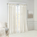 Twist Tab Lined Window Curtain Panel White 50x95