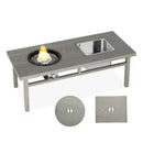 3 In 1 Outdoor Propane Fire Pit Table 50, 000 BTU With Ice Bucket - Gray by HouseOfZazla