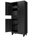 Metal Storage Cabinet with Drawer, Locking Doors, and Rolling Wheels by HouseOfZazla