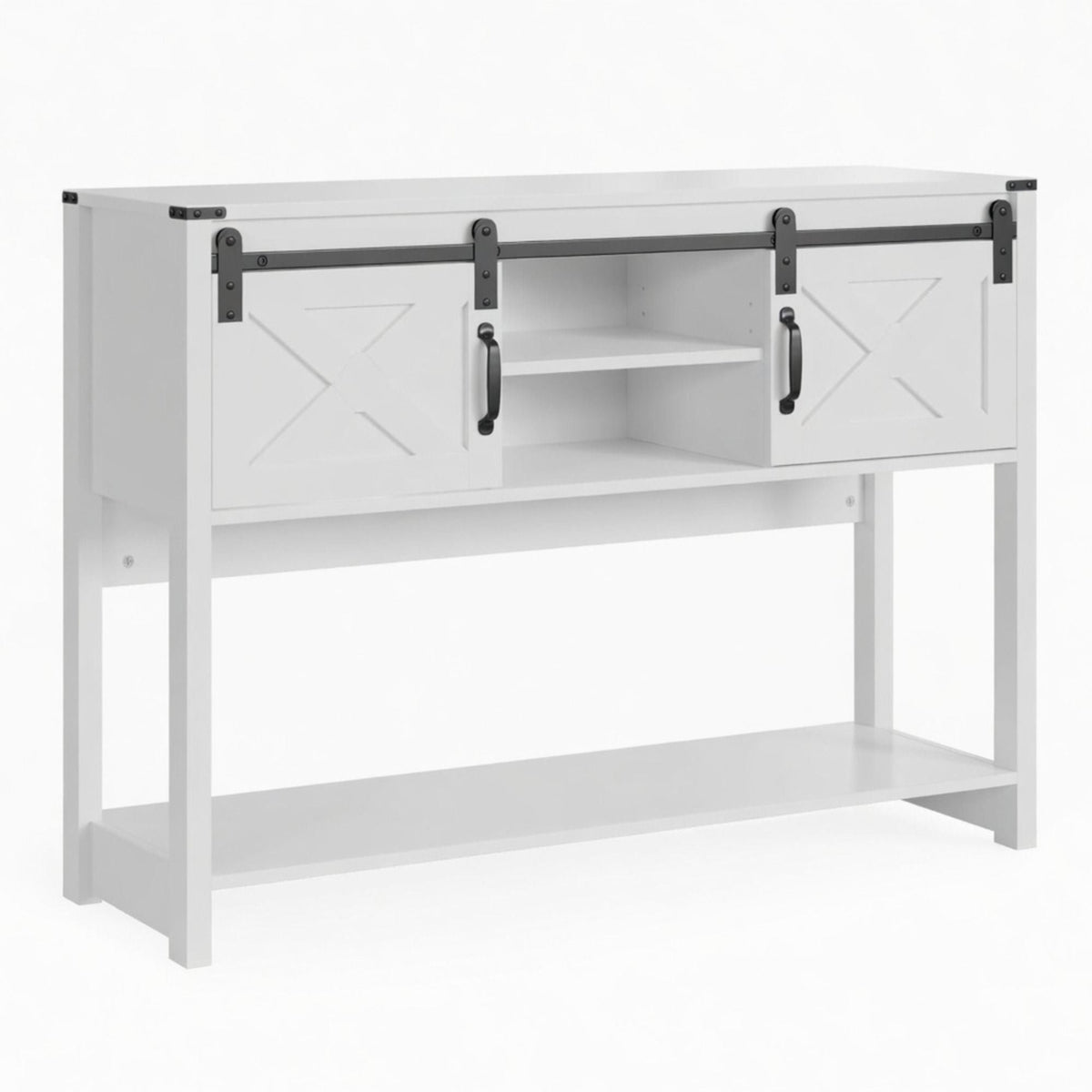 Farmhouse Entryway Table With Sliding Barn Door, photo 37 of 40