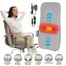 Full Back Massager With Rolling Kneading Nodes Soothing Heating 3D Deep Tissue Shiatsu Chair Massage Pad For Lumbar Upper Lower Back Gift For Women Me