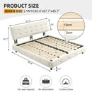 Tufted Headboard With Extra-Large Ultra-Soft Cloud Pillow Design