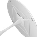 42.13"Modern Round Dining Table,Four Patchwork Tabletops with White Solid Wood Veneer Table Top,Metal Base Dining Table, End Table Leisure Coffee Table