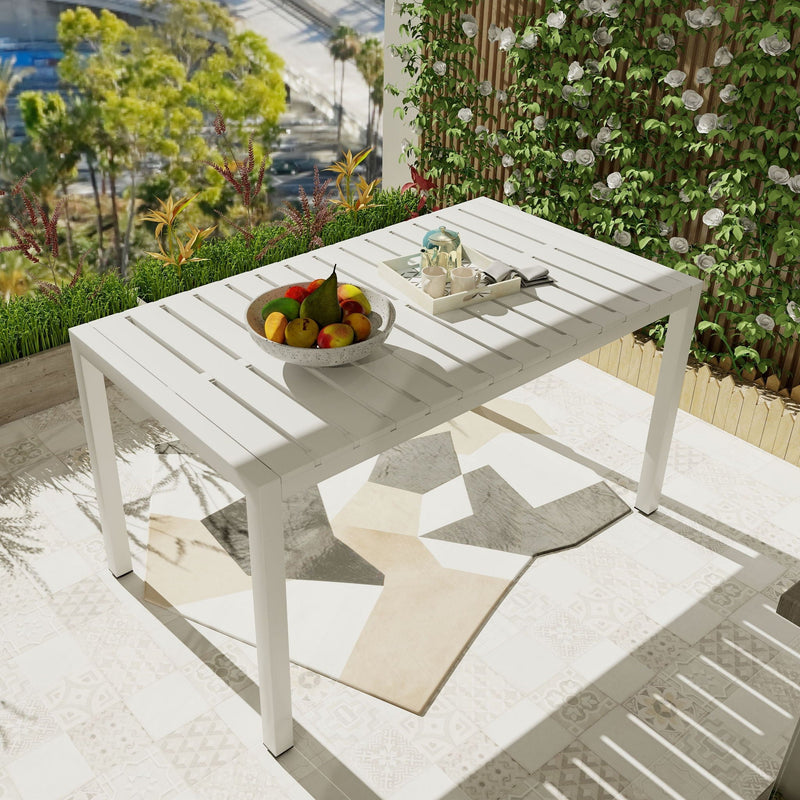 Modern Long Table with UV Resistant Powder-Coated Metal Legs, photo 2 of 4