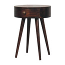 Circular Shaped Bedside Table - Walnut by HouseOfZazla