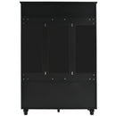 5-in-1 Entryway Bench with Shutter-shaped doors, Coat Rack, Cushion and 4 Sturdy Hooks, 47.2" Wide Hall Tree with Storage Bench for Hallway, Entryway, Living Room