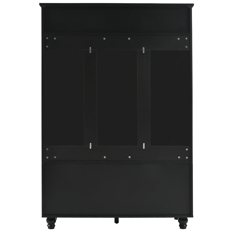 5-in-1 Entryway Bench with Shutter-shaped doors, Coat Rack, Cushion and 4 Sturdy Hooks, 47.2" Wide Hall Tree with Storage Bench for Hallway, Entryway, Living Room