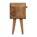 Solid Wood Extra Mini Oak-ish Curve Lower Bedside Table