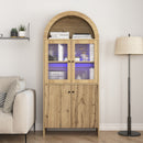 Modern Tech Inspired Dome Cabinet With LED Lighting by Unique Piece Furniture