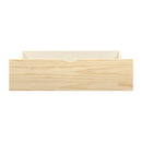 Natural Pine Finish 2pcs Storage Boxes with Caster Wheels