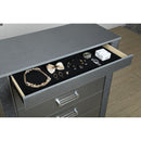 Lorenzo - Chest With Hidden Jewelry Compartment And Bar Handle - Silver by HouseOfZazla