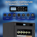 Nuvia 69-Bottle 7.6 Cu.Ft Freestanding Smart Wooden Wine Cooler With LED Touch Display (SAK24861) by SAKSBY WHOLESALE