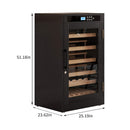 Nuvia 69-Bottle 7.6 Cu.Ft Freestanding Smart Wooden Wine Cooler With LED Touch Display (SAK24861) by SAKSBY WHOLESALE