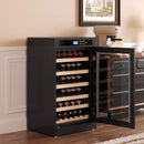 Nuvia 69-Bottle 7.6 Cu.Ft Freestanding Smart Wooden Wine Cooler With LED Touch Display (SAK24861) by SAKSBY WHOLESALE