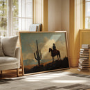 Cowboy Sundown by the Saguaro