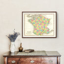 Old Map of France in Departments 1831