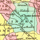 Old Map of France in Departments 1831