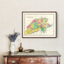 Vintage Map of Switzerland 1831