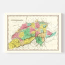 Vintage Map of Switzerland 1831