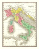 Vintage Map of Italy 1831