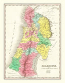 Vintage Map of Palestine 1831
