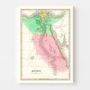 Vintage Map of Egypt 1831