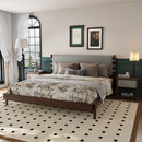 Modern King Bed Frame Set with 2 Nightstands