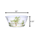 Palm Tree Acrylic Serving Bowls, Unbreakable Large Plastic Bowls by HouseOfZazla