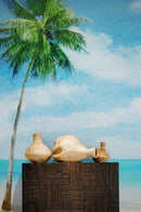 Tropical Palm Tree Wall Mural – Beach Shore Painting.