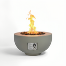 Outdoor Round Propane Fire Pit Table 28-inch, 40,000 BTU by HouseOfZazla