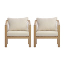 Acacia Wood Patio Furniture Club Chair Set of 2 by HouseOfZazla