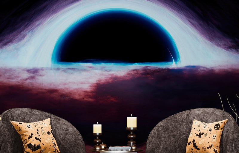 Black Hole Wall Mural – Interstellar Space Sci-Fi Wallpaper.