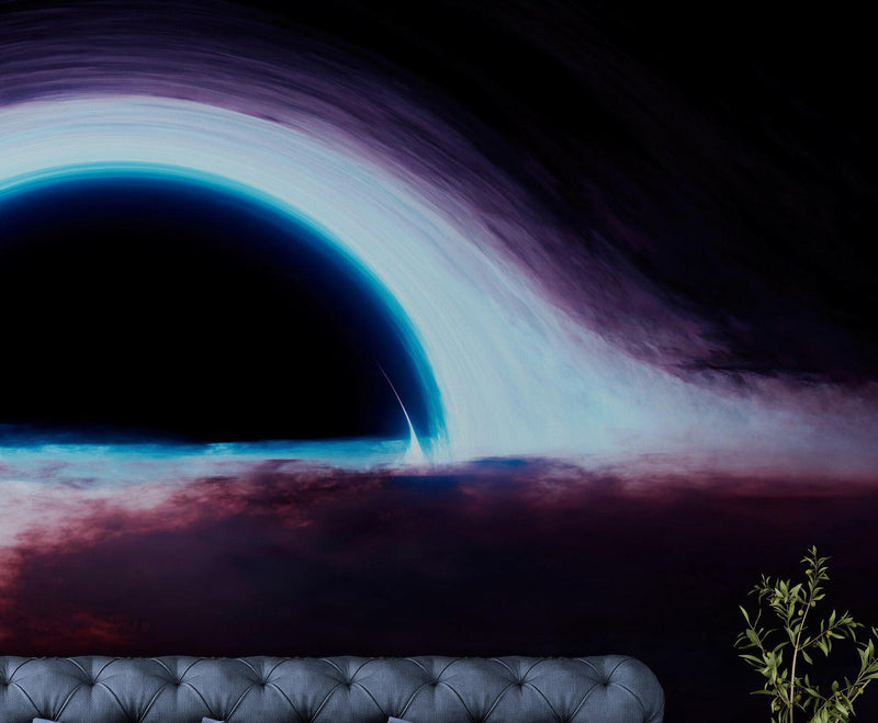 Black Hole Wall Mural – Interstellar Space Sci-Fi Wallpaper.