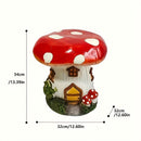 13.4" Mushroom House Garden Stool by HouseOfZazla