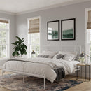 Praxis - King Bed With Simple Headboard - White by HouseOfZazla