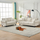 2 Seater Sofa With Rolled Arms, Tufted Upholstered Couch by Unique Piece Furniture