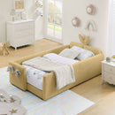 Cute Rabbit Ear Upholstered Platform Bed Frame With Safety Rail by HouseOfZazla