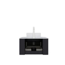 DINA 24" Bathroom Vanity & Sink with Floating Curved Edges Striped Storage Cabinet by HouseOfZazla