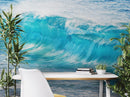 Turquoise Ocean Wave Wallpaper. Surf Ocean Wave Wall Mural.