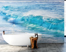 Turquoise Ocean Wave Wallpaper. Surf Ocean Wave Wall Mural.
