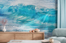 Turquoise Ocean Wave Wallpaper. Surf Ocean Wave Wall Mural.