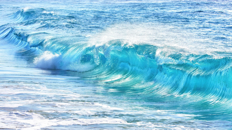 Turquoise Ocean Wave Wallpaper. Surf Ocean Wave Wall Mural.