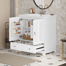 Bathroom Vanity With Sink, Cabinet With Adjustable Shelf And Drawer Divider by HouseOfZazla