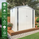 Garden Tool Shed Metal Storage Shed With Peaked Roof Waterproof Lockable Door by HouseOfZazla